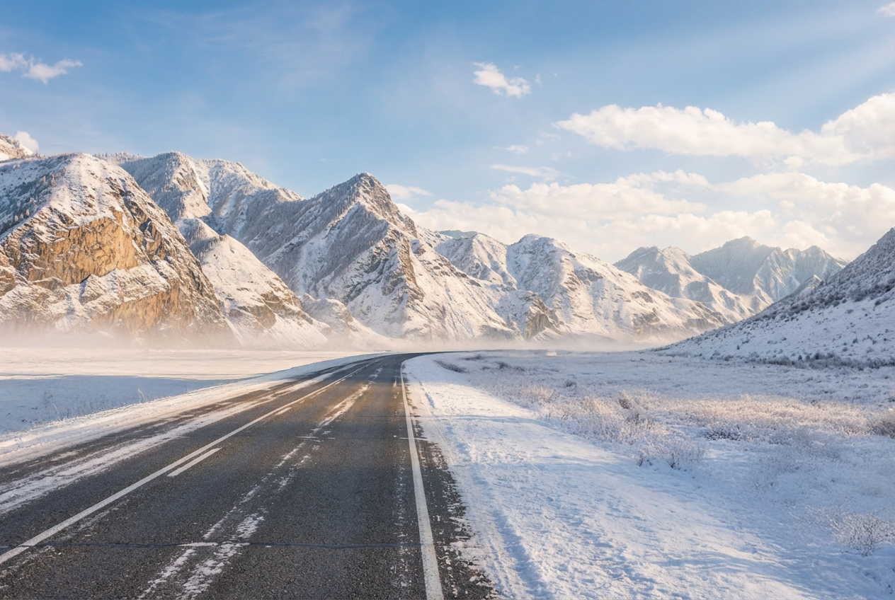 зимнее путешествие по Чуйскому тракту