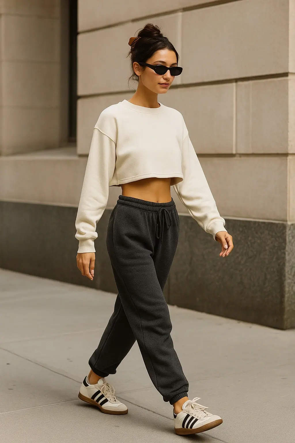 также можно носить со спортивными брюками