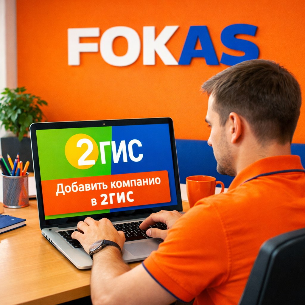 Регистрация компании в 2ГИС с помощью FOKAS, digital-агентство, Казань