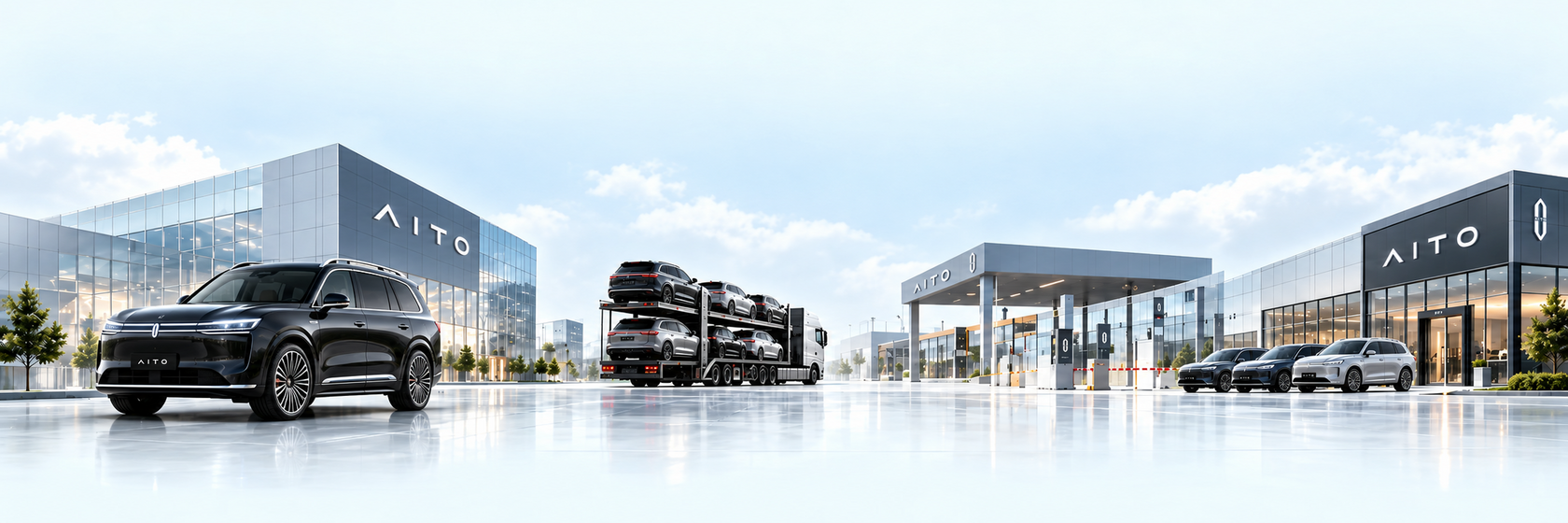AITO в Китае, перевозка автовозом, оформление и дилерский центр в России