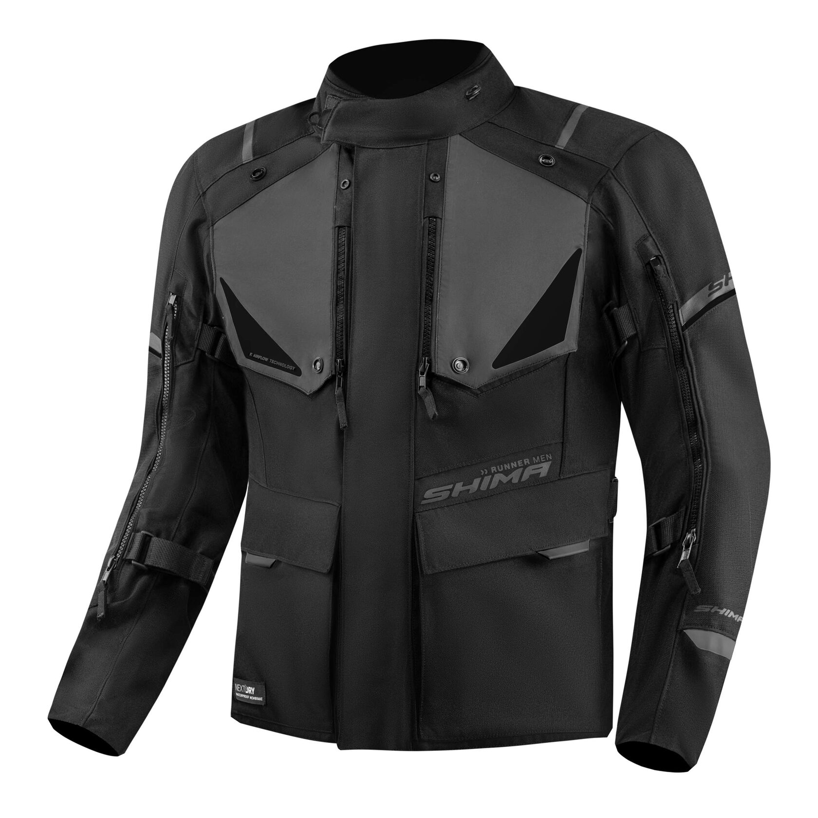 Туристическая мотокуртка SHIMA RUNNER Men Black, чёрный — мотоэкипировка SPB-HS, Санкт-Петербург