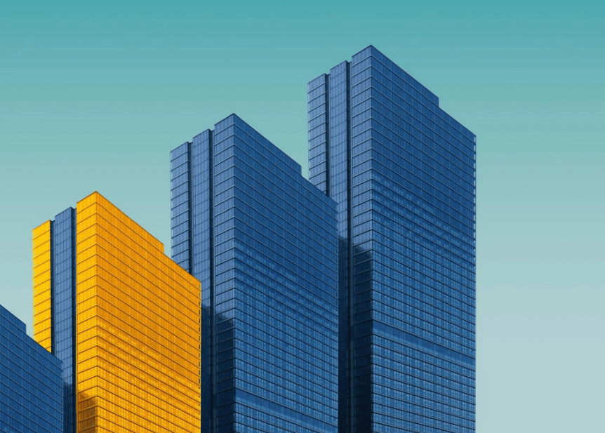 Изображение высотных домов как вариант обслуживания компании