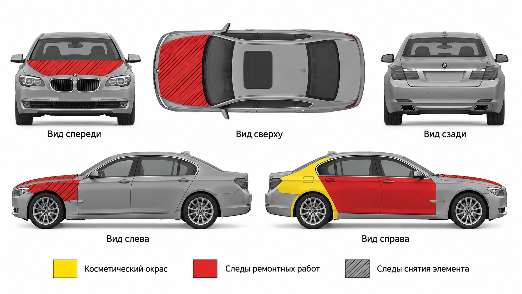 Карта ЛКП BMW 7 серии