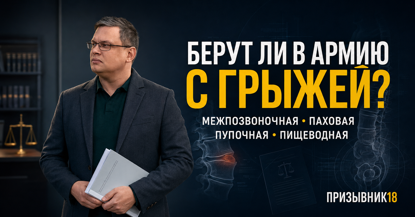 Паховая, пупочная, вентральная и пищеводная грыжи и армия