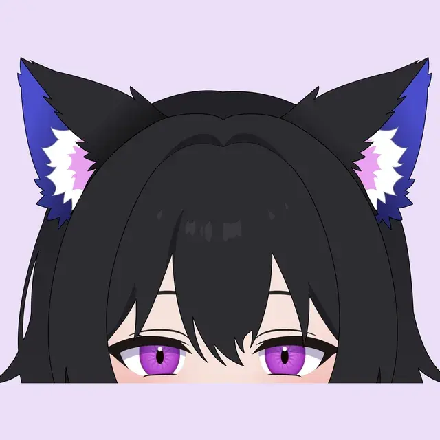 Кошачьи ушки VTuber модели кошкодевочки