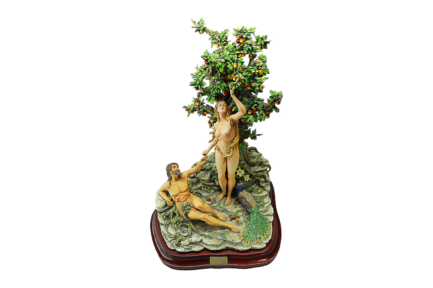 Стильная и элегантная фигура с кашпо, воссоздающая образы Адама и Евы