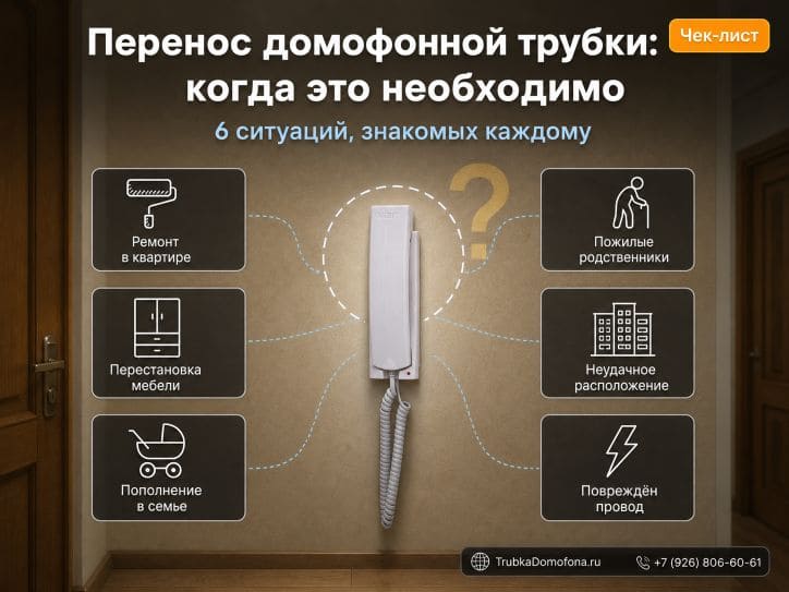 Перенос домофонной трубки: когда это действительно необходимо