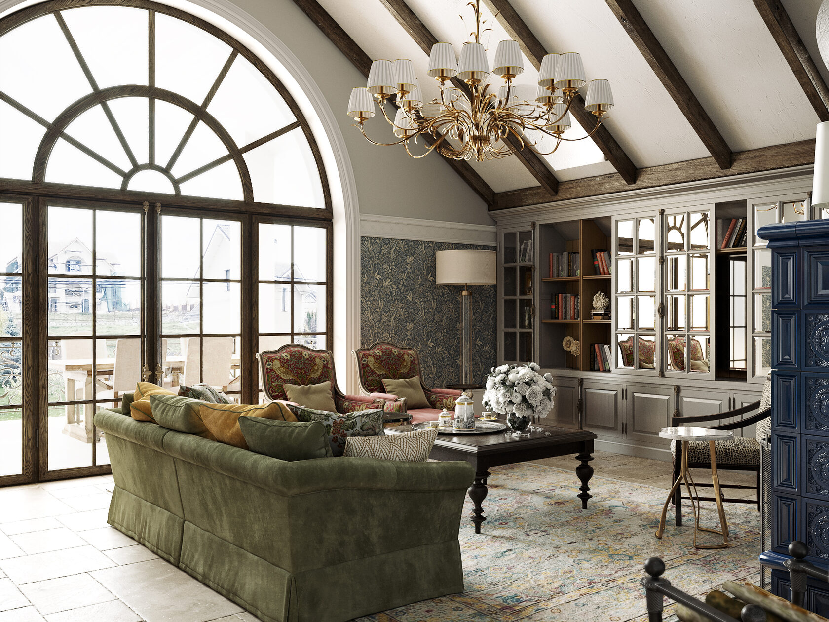 Interior design living room in house