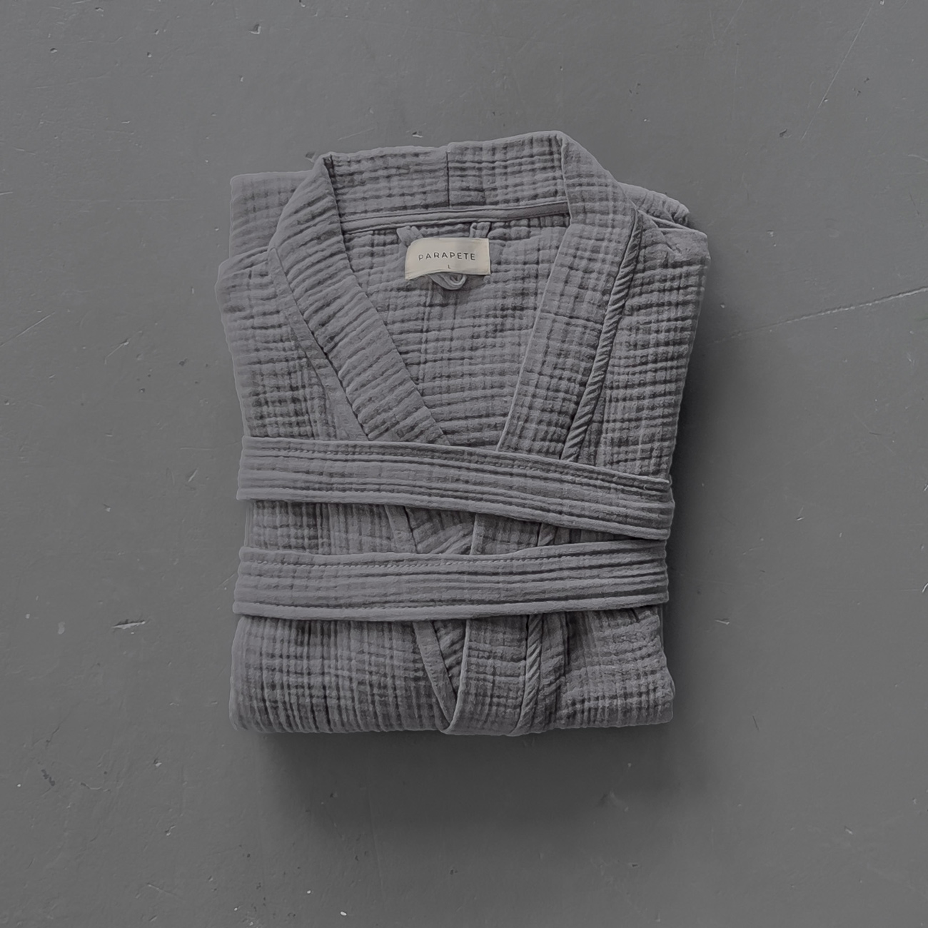 Муслиновый халат, цвет темно-серый купить в интернет-магазине Parapete