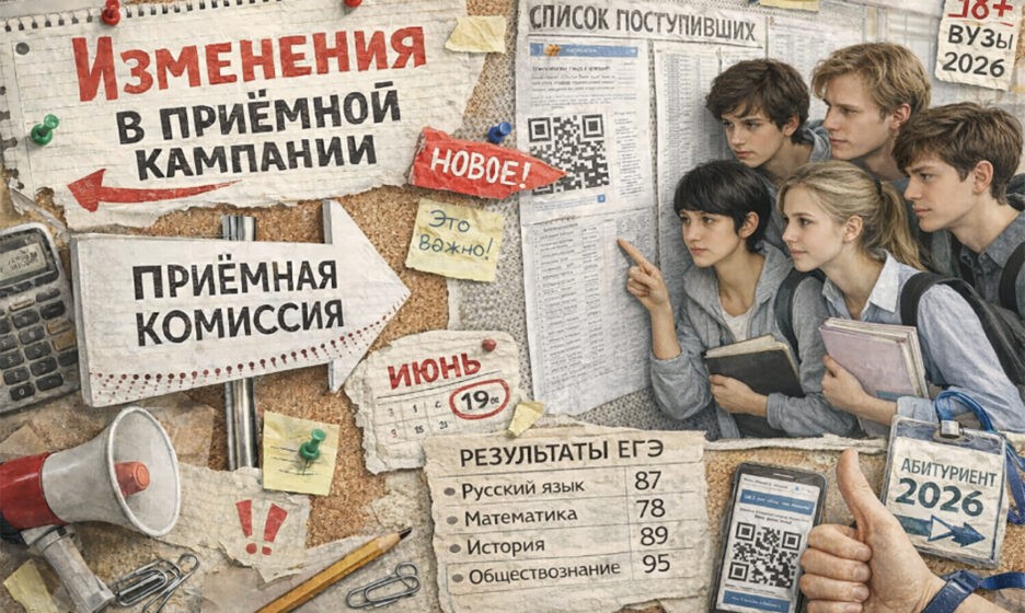 Абитуриенты во время приёмной кампании в российском вузе.
