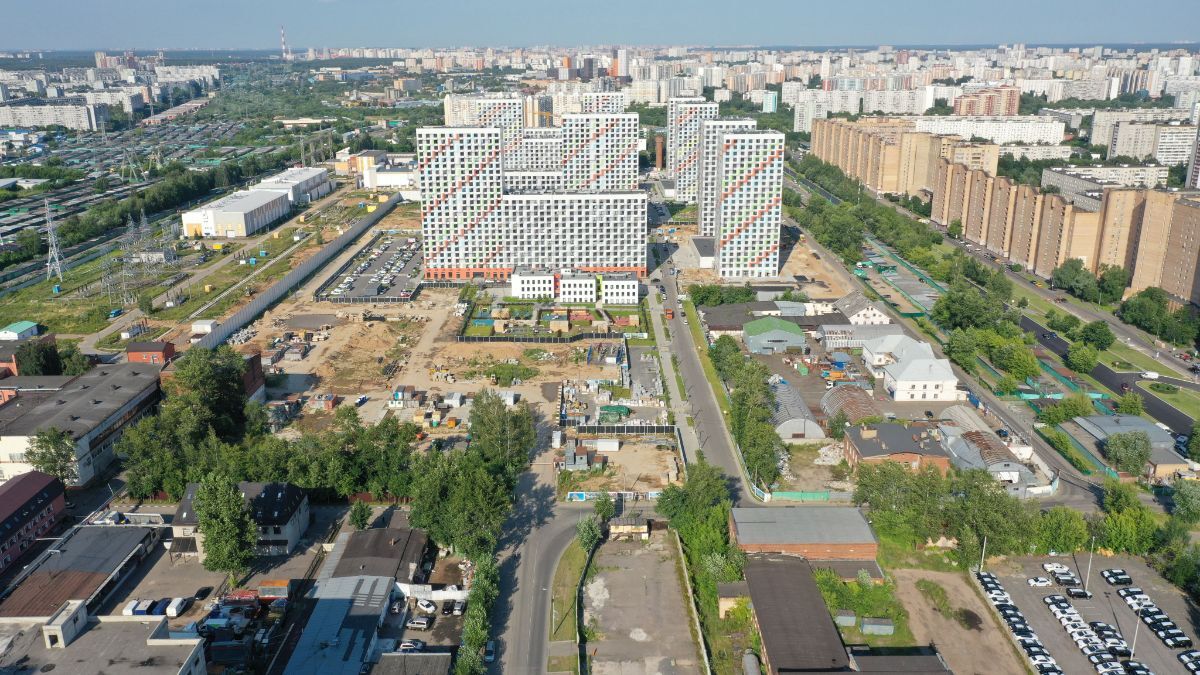 Участок в Москве, съёмка с коптера