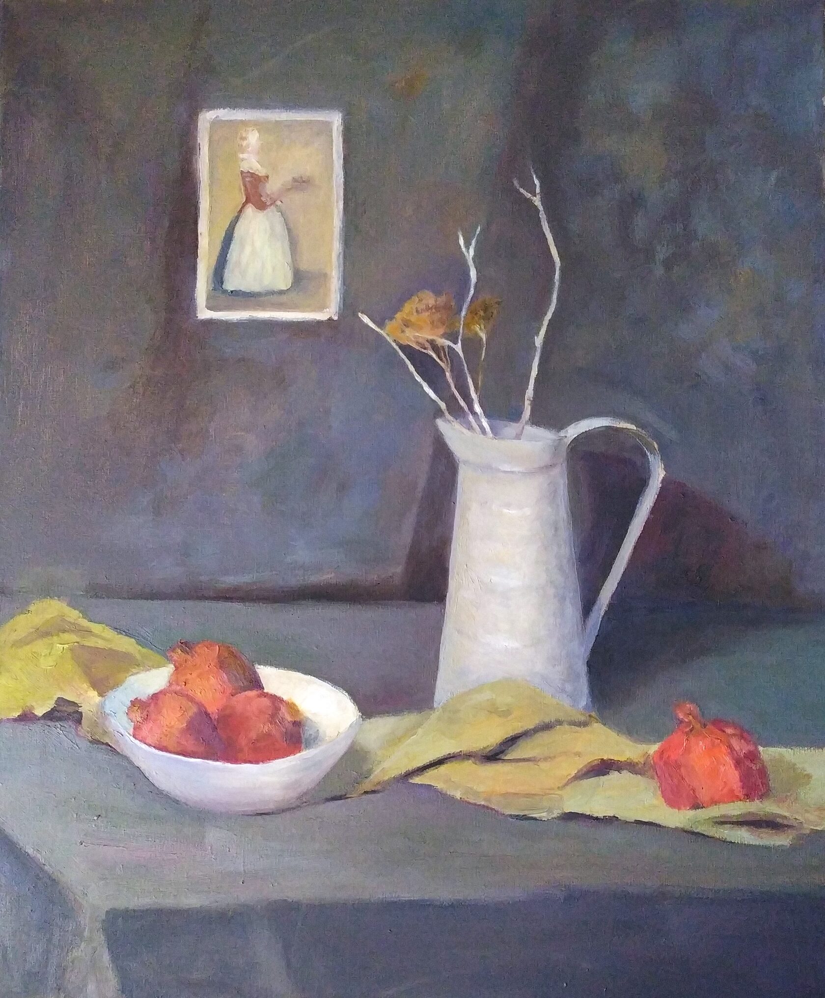 Этюд в серых тонах, холст, масло