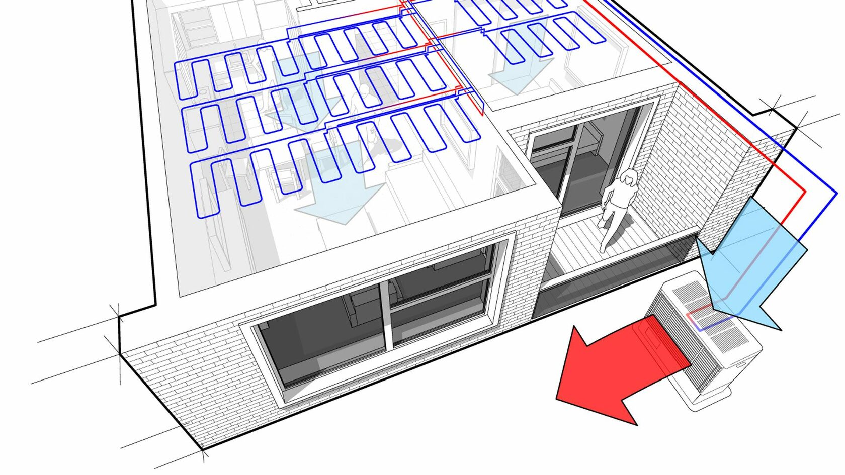 Принцип работы системы холодных потолков