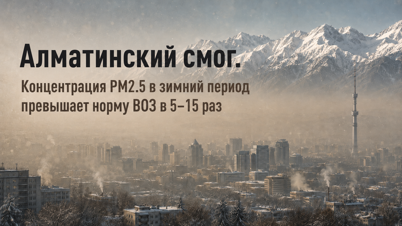 Смог в Алматы — PM2.5 в воздухе