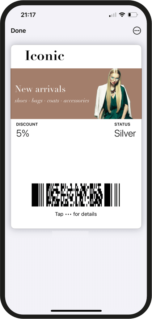 Discount wallet card preview