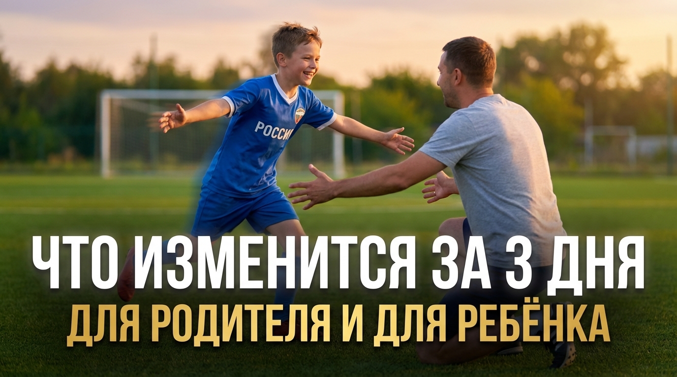 Папа и сын после матча