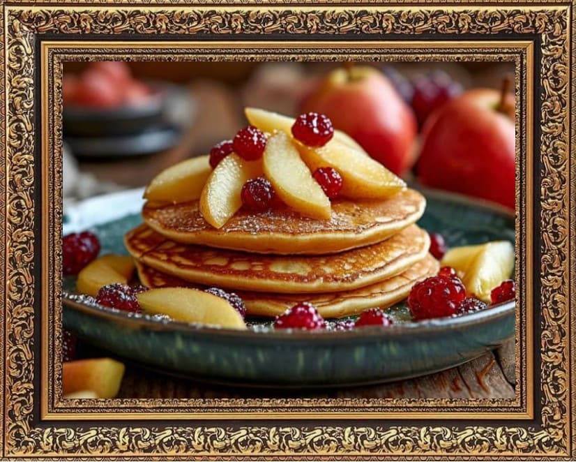 оладьи с грушей на молоке