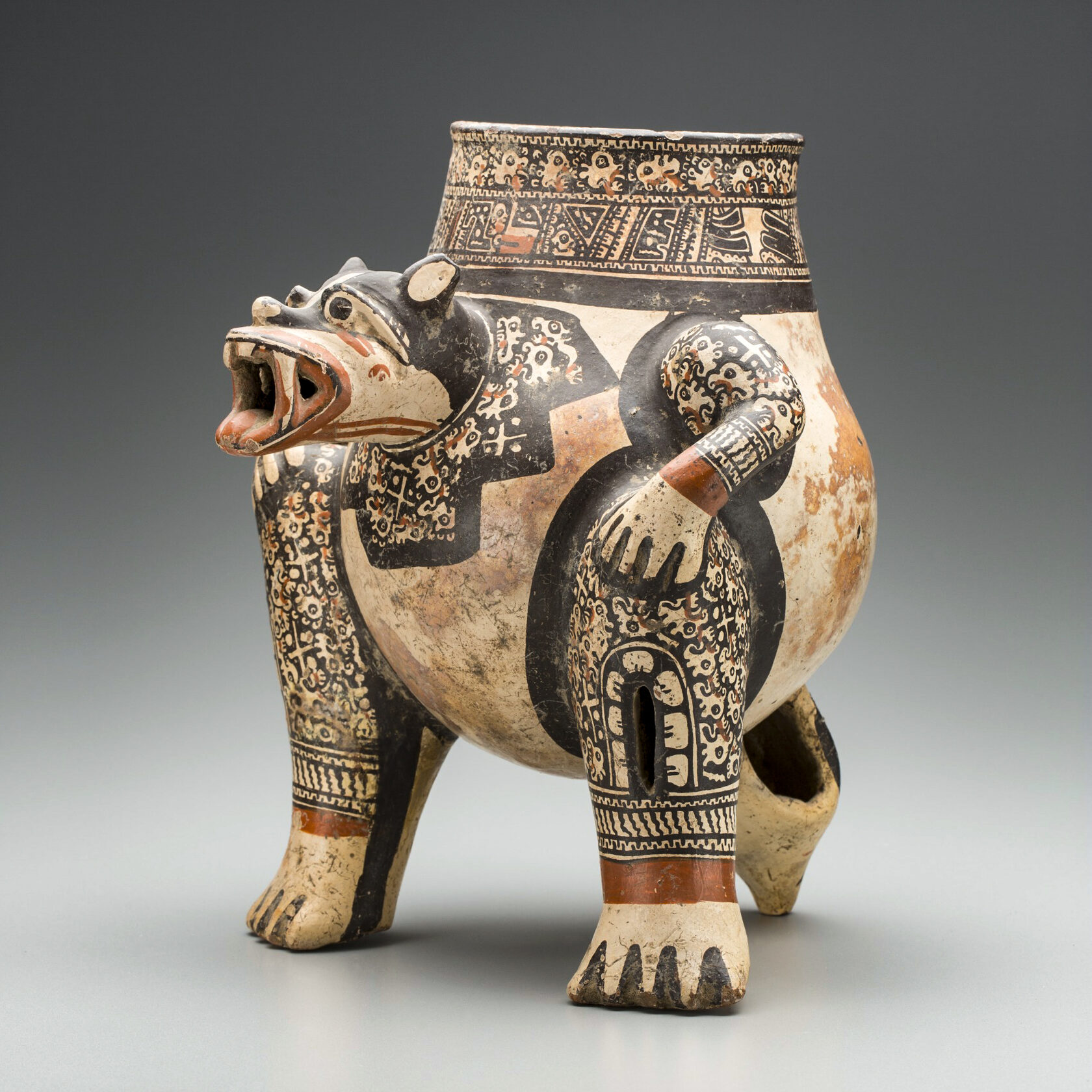 Сосуд в виде ягуара. Коста-Рика, 1000-1500 гг. н.э. Коллекция Detroit Institute of Arts.