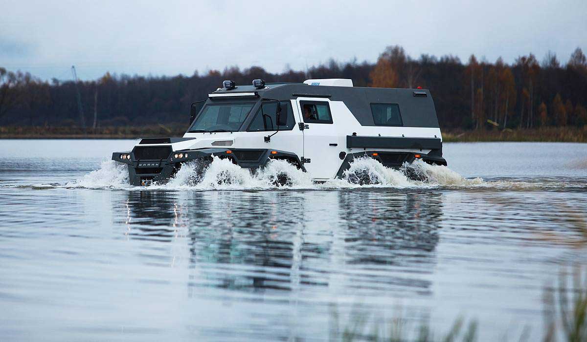 ШАМАН | Купить восьмиколесный Российский вездеход Shaman 8x8 на шинах  низкого давления.