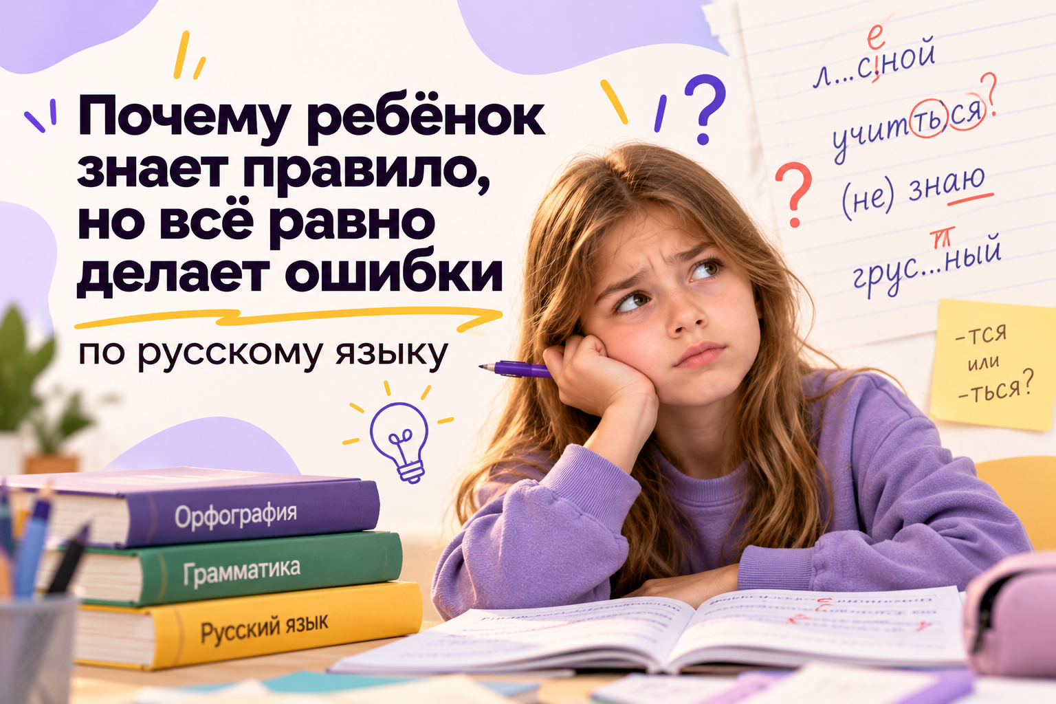 Почему ребёнок знает правило, но всё равно делает ошибки по русскому языку