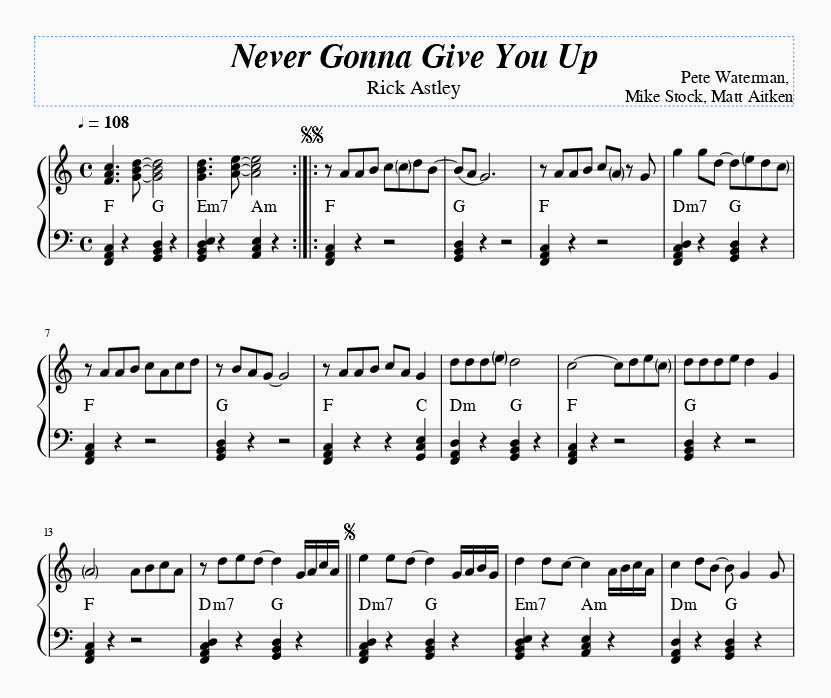Never Gonna Give You Up