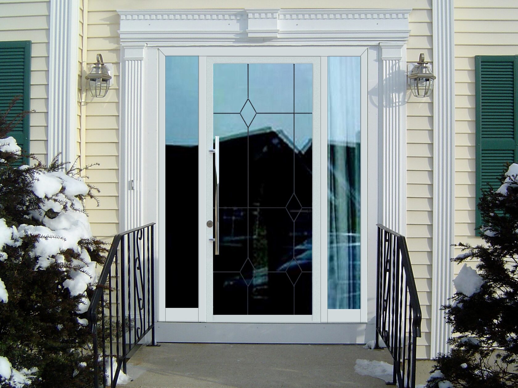 Входные двери со стеклом 70 фото уличные варианты для загородного дома алюминиевые и пластиковые модели со стеклянными вставками
