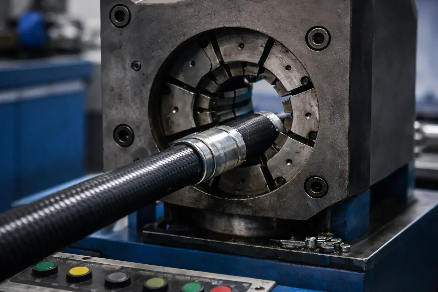 Обжим РВД на гидравлическом прессе