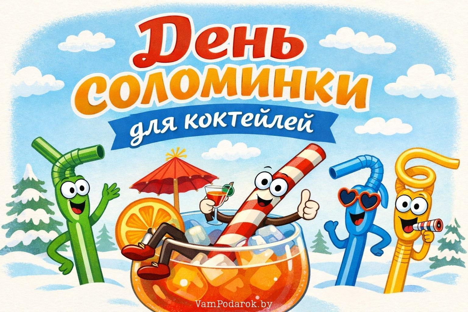 День рождения соломинки для коктейлей (Drinking Straw Day)