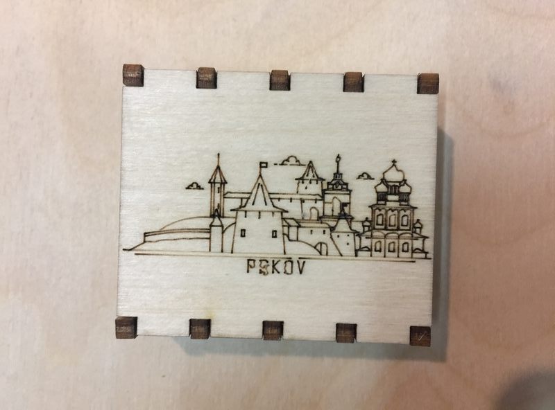 Спички сувенирные на магните города России - Псков