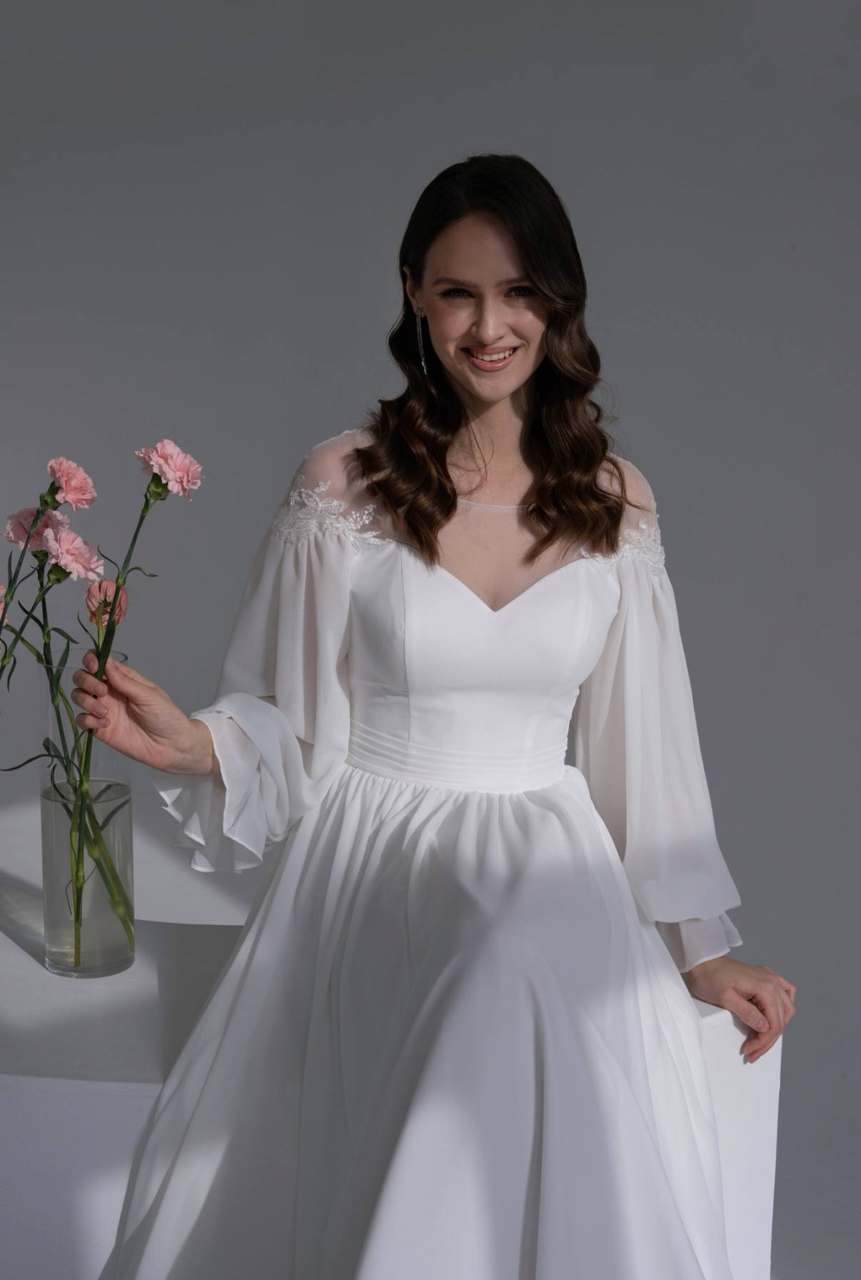 Свадебное платье из органзы