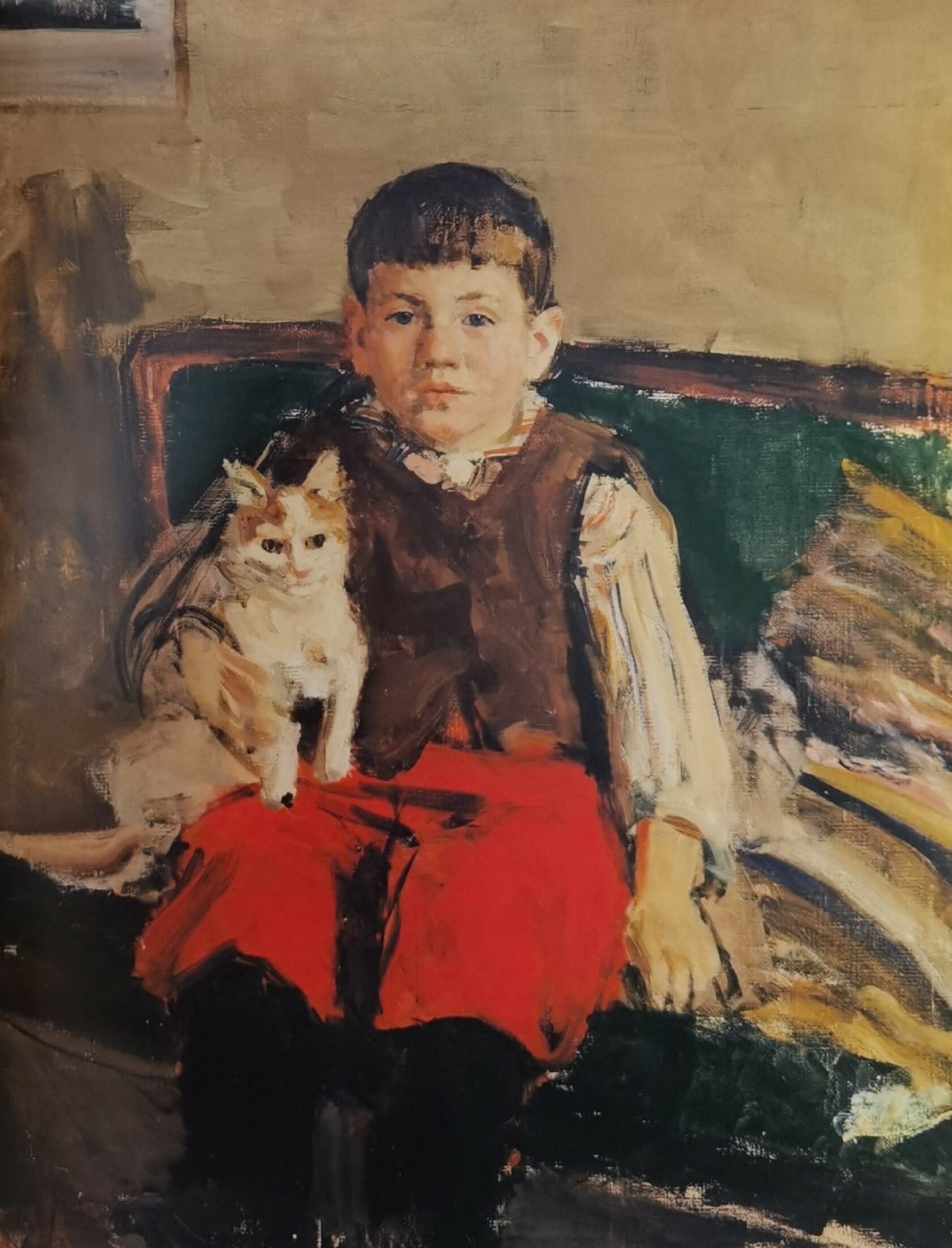 Серёжа с кошкой, 1958 г.