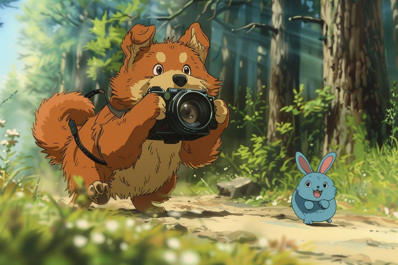 Простоквашино в стиле Ghibli - Шарик