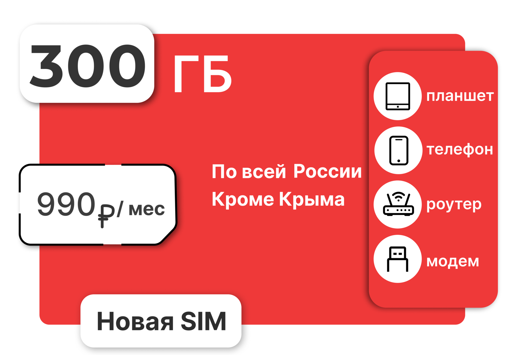 Тариф на интернет Теле2 3G/4G 2 тб 2100 руб/мес