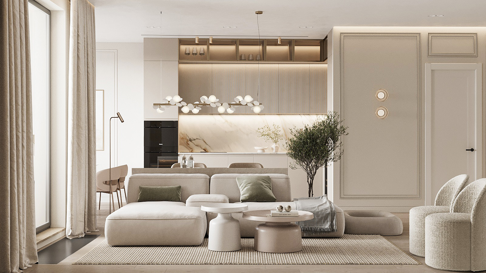 Жилой комплекс "Grand View" 100 кв.м.студия дизайна интерьеров StartDesign .