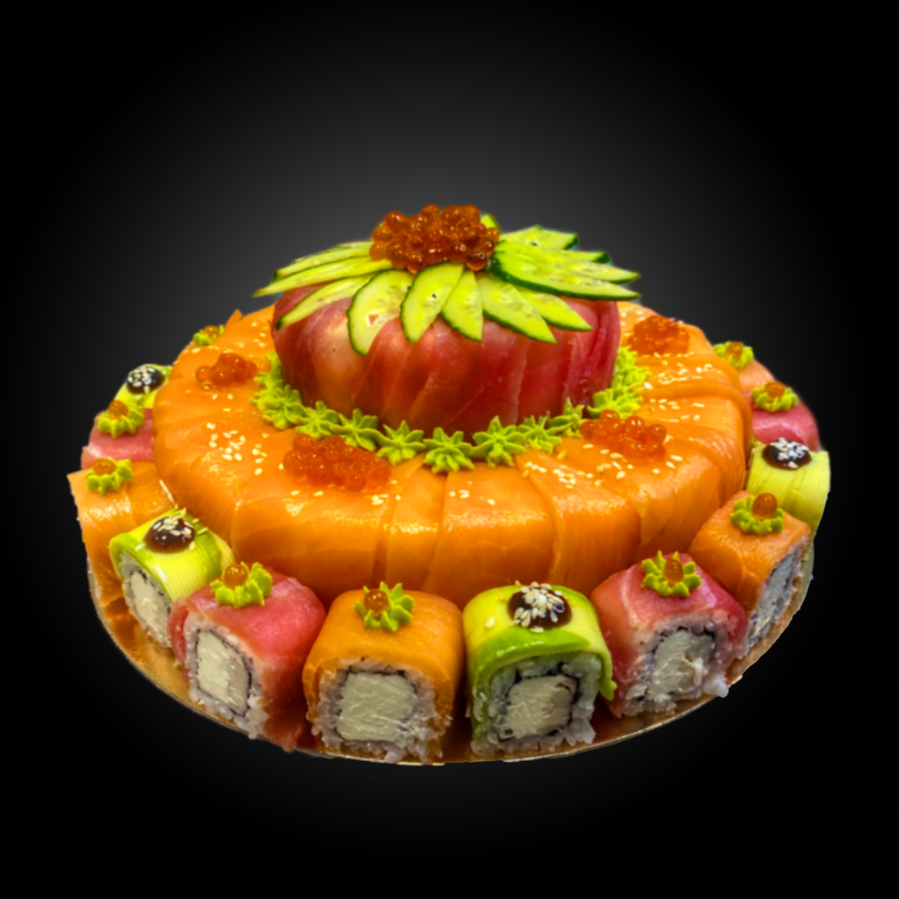 Суши-торт с красной рыбой