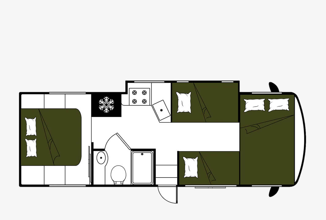 Планировка Class A ночью