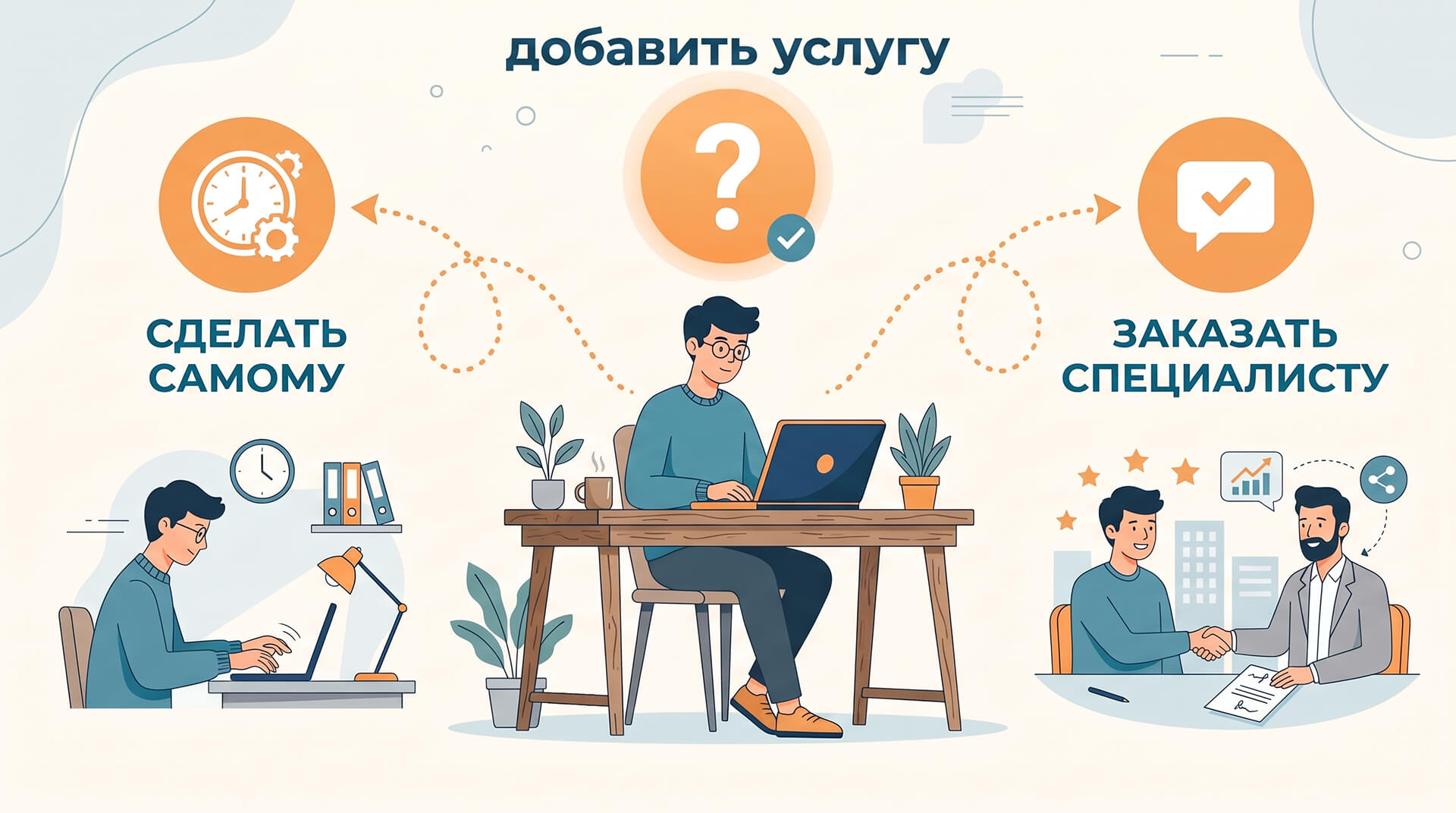 Монитор с устаревшим блоком «Наше производство» на сайте и распечатка нового фото и описания рядом — пример доработки сайта на Тильде