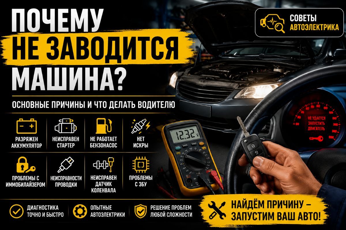 Почему не заводится машина — основные причины и что делать водителю