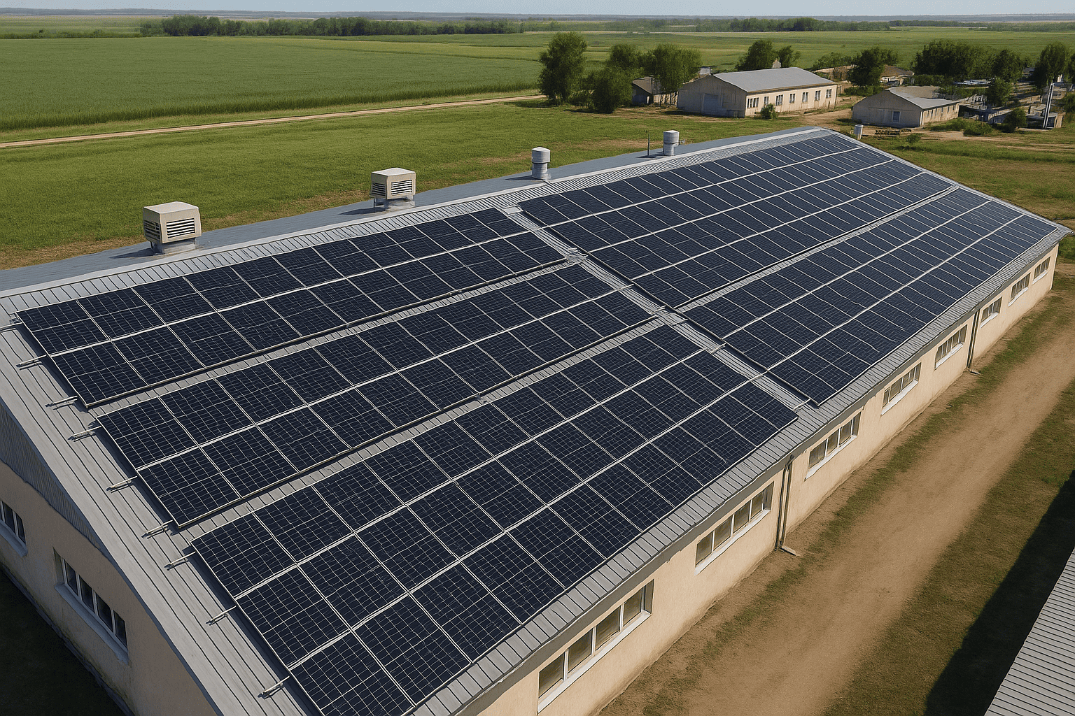 Сетевая СЭС 100 кВт для птицефабрики