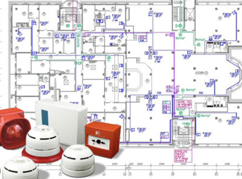Правила проектирование пожарной сигнализации. Система пожарной сигнализации чертеж. Проект пожарной сигнализации. Проектирование систем охранно-пожарной сигнализации. Проект системы пожарной сигнализации.