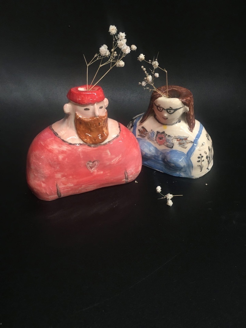 handmade clay figurines, creative pottery making Toronto project