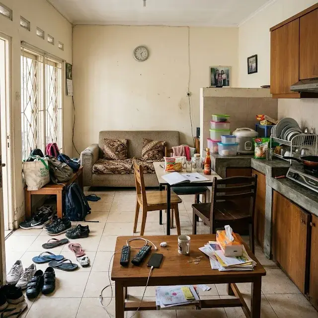 Titik rawan berantakan di rumah kecil dan cara menata barang agar lebih rapi