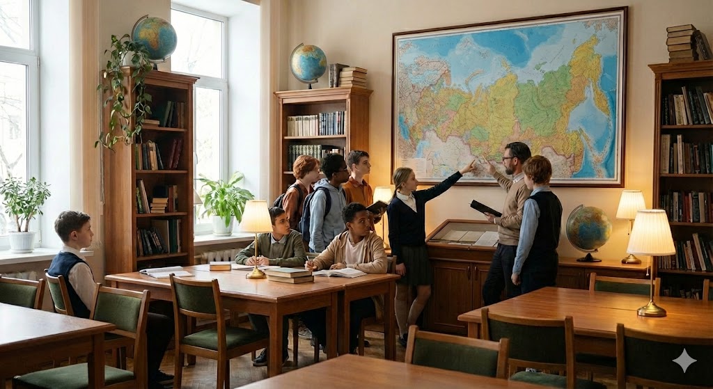 Изучение новой карты России с включенными регионами ДНР ЛНР Запорожской и Херсонской областями