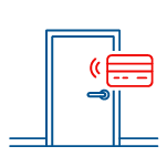 установка скуд на дверь