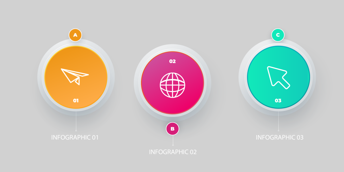 иконки в цветных кругах