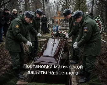 магическая защита, похороны военного, кладбище, гроб, СВО