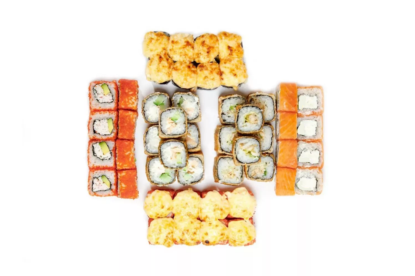 Запеченный набор суши фото 54