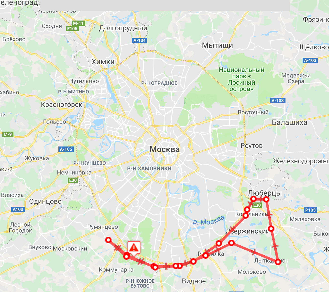 Карта полетов над москвой