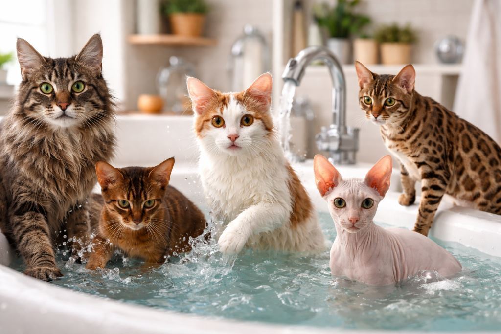 Породы кошек, которые не боятся воды