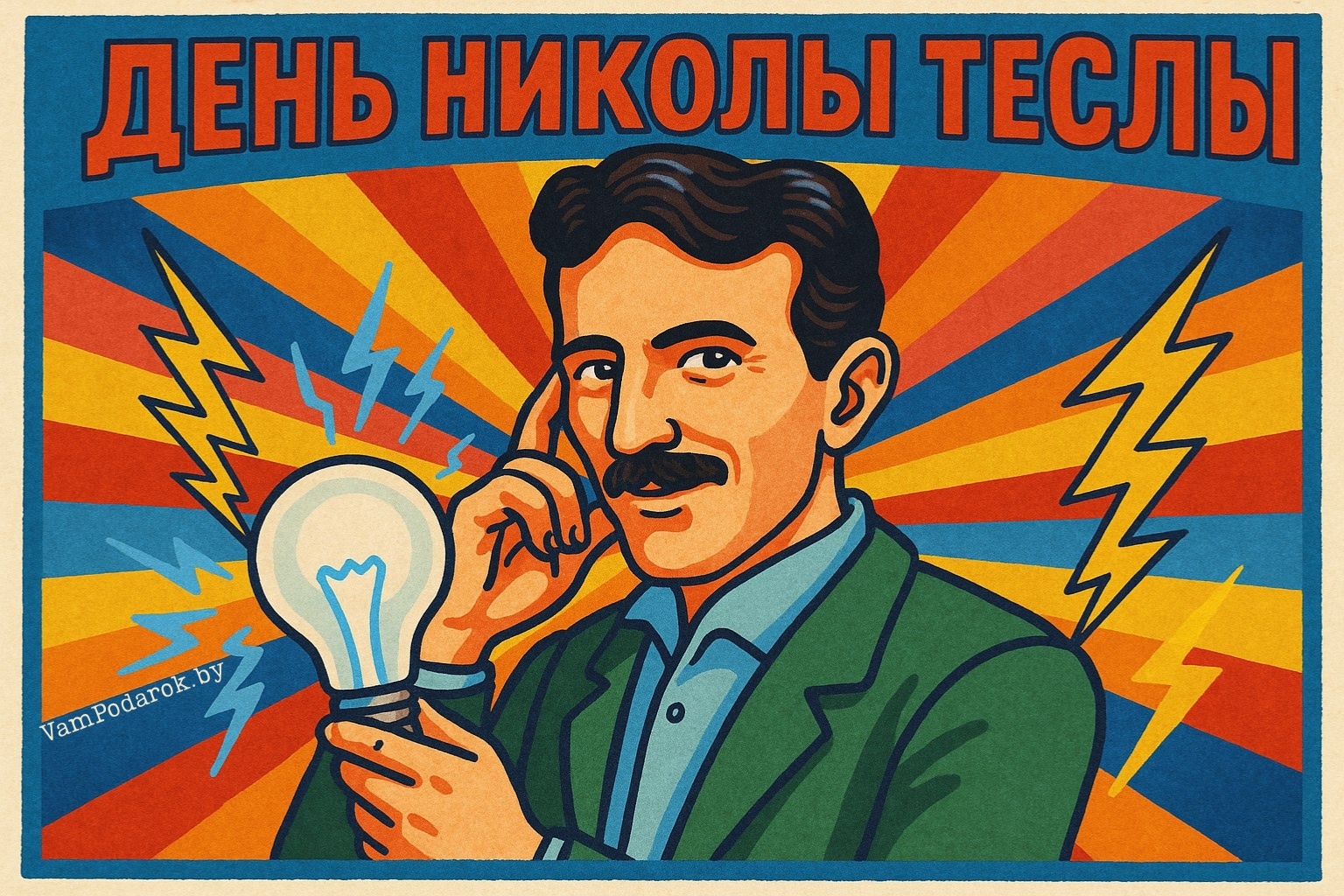 День Николы Теслы – открытка